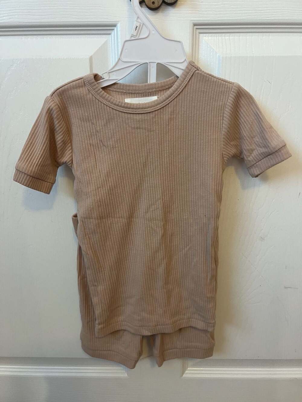 Petit Lem Ribbed Short Sleeve T-Shirt and Shorts Set Size 4